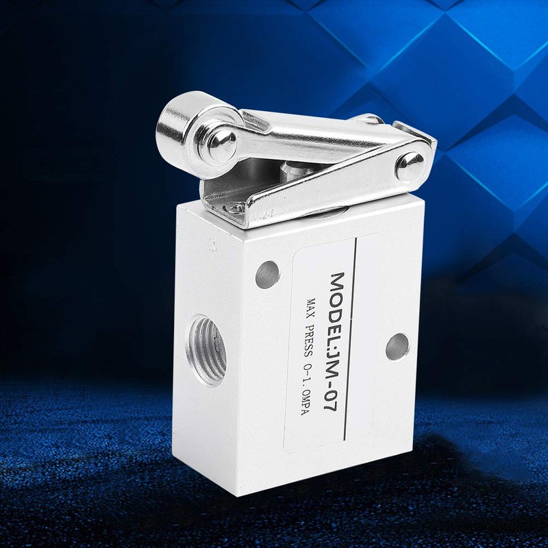Pneumatic Roller Lever Mechanical Valve 2 Position 3 Way Metal