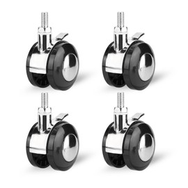 4 Piezas 2 Pulgadas Rueda Giratoria, Ruedas Universales, Carga Máxima 30 kg/pcs, Ruedas para Muebles, Función de Freno, de 360 Grados, para Muebles de Oficina y Residencial