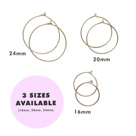 HONEYCAT Large Everyday Hoops in Gold, Rose Gold, or Silver | Minimalist, Delicate Jewelry (Gold)