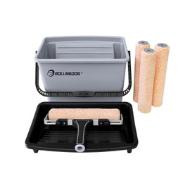 ROLLINGDOG 12 Inch Paint Roller Kit - 7 PC Complete Painting Tool Kit for Home & Professional Use,Includes Adjustable Paint Roller and Microfiber Roller Covers