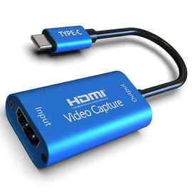ELASO HDMI to USB-C Type-C Video Capture Card 4K/1080P 60fps Portable for Game Streaming, Live Broadcasts, Video Recording