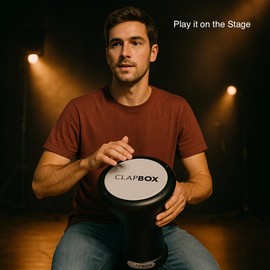 Clapbox Darbuka Hand Drum, A Percussion Instrument good for Beginners or Professionals, NOT MADE IN CHINA, The most reviewed Hand Drums brand Worldwide (Black)