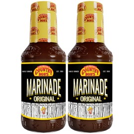 Country Bob's Original Marinade Sauce- Grill Master's Secret for Marinating & Grilling. Ultimate Flavor-Infused Booster for Meat, Poultry, Veggies & Pork, Gluten-Free & Non-Fat Marinade Sauce, 18oz (Pack of 2)