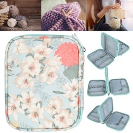 Organizador de Bolsas de Ganchillo, Bolsa para Proyectos de Tejido, Bolso de Almacenamiento de Ganchillo para Accesorios de Ganchillo, Agujas de Tejer, Ganchos de Crochet, (Bolsa