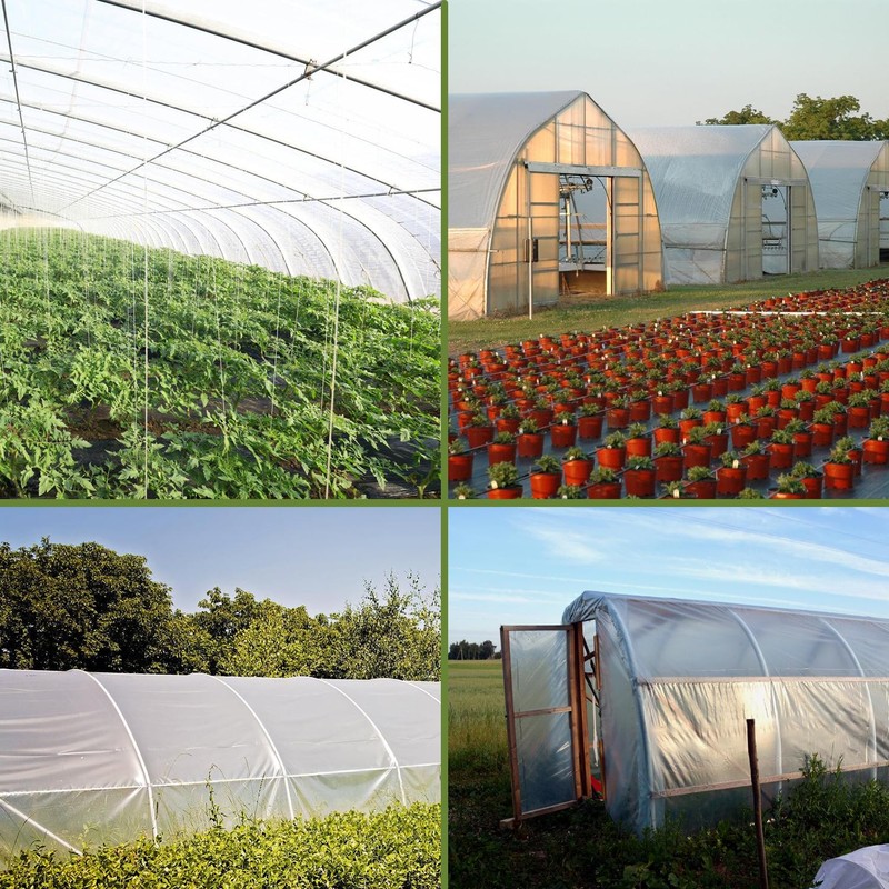 Greenhouse Plastic Sheeting, 24 x 25ft 6 mil Clear Greenhouse