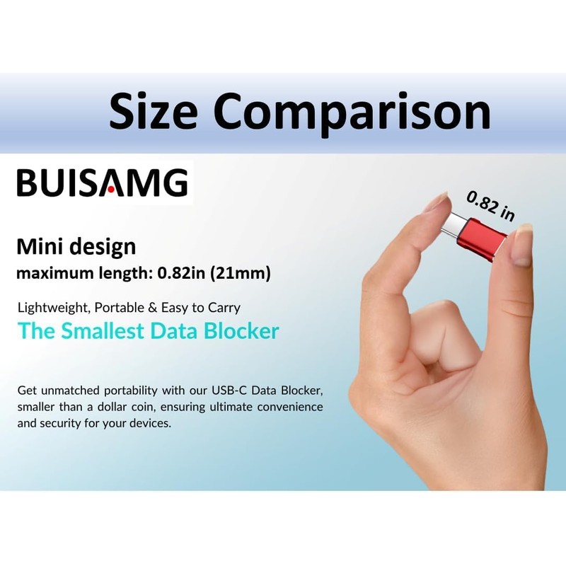 Data Blocker, USB C Data Blocker, Protect Against Juice Jacking,Prevent
