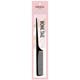 DONNA Bone Tail Comb – Assorted Color Pastel Styling Comb for Sectioning, Volume & Parting – Fine Tooth Hair Comb for Women, Men & Professionals BLACK COLOR