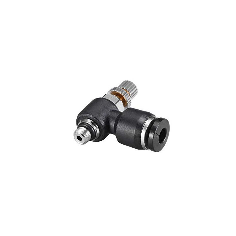 sourcing map Push to Connect Air Flow Control Valve,Elbow,4mm OD