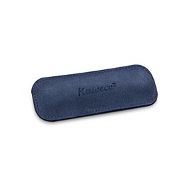 Kaweco Eco 2 Velour Leather Case Navy I Pen Case Suitable for the Sport Series I Genuine Leather Writing Case with Beautiful Embossing I Chic & Classic Pen Bag I Pen Case 12 x 4.6 cm