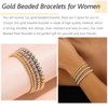 Gold Beaded Bracelets 14k Gold Bracelet Stackable Bracelet for Women