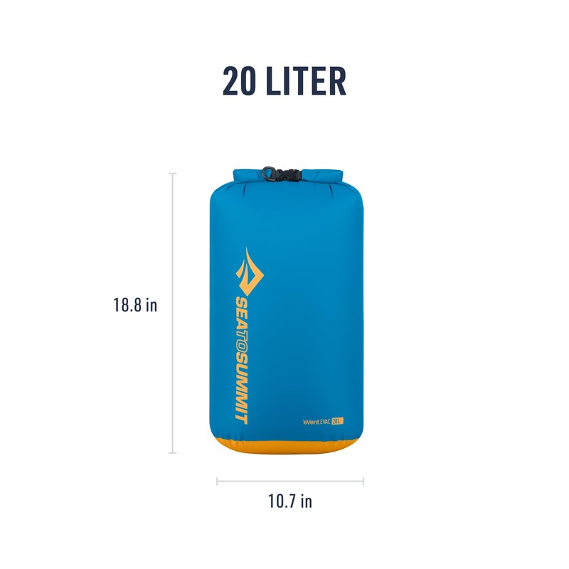 Sea to Summit eVac Dry Bag, Roll-Top Compression Sack, 20
