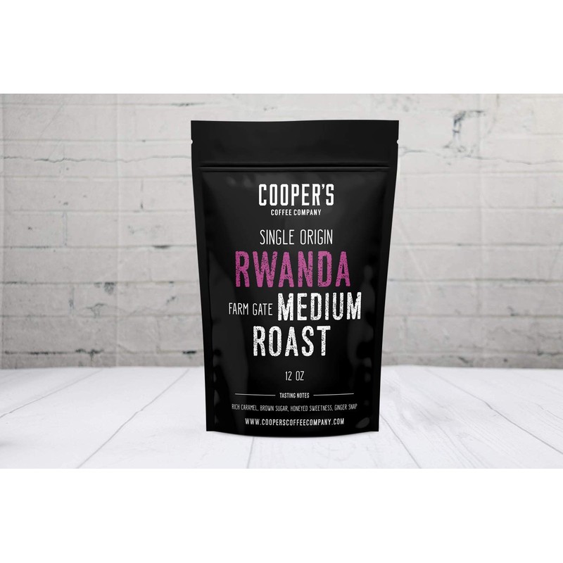 Rwanda Full Bodied Medium Roast Coffee Beans, Single Origin Whole
