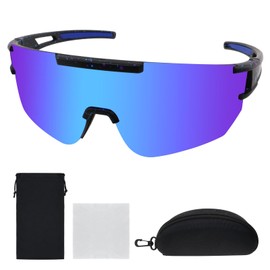 Homeinmind Fast Glasses, Cycling Glasses Men Women Sports Glasses Cycling Glasses Running Glasses UV400 Protection Sunglasses for Road Bike Bicycle MTB Running Golf Riding Ski Rave Dark Blue