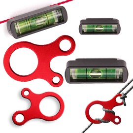 2 x line spirit level and 2 x cord tensioners for straightening cords, masonry, plaster work for professional or hobby craftsmen