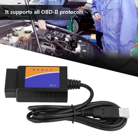 Obd2 Kabel USB - Für Elm Obd2 USB Diagnosekabel Delphi USB Obd2 Auf USB Auto-USB-Anschluss V1.5 Obd2-Kabelschnittstellenscanner Universal