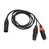 XLR Male to Dual XLR Female Cable Y Type Splitter