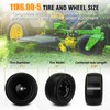 2PCS 11x6.00-5 Flat Free Tire and Wheel with 1/2" &