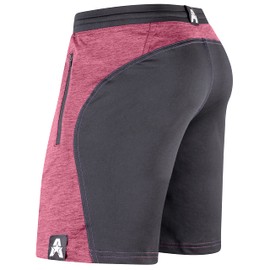Anthem Athletics Dominance - Pantalones cortos de gimnasio para hombre de 7 pulgadas, con bolsillo con cremallera para culturismo, levantamiento, entrenamiento y correr, Gris Jaspeado, L