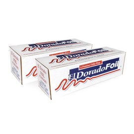 IDL Packaging 12" x 1000' El Dorado Aluminum Foil Roll in Self-Dispensed Box with Cutter (Pack of 2) - Standard Tin Foil for Grilling, Wrapping, Smoking, Baking - Food Safe Disposable Foil Wrap