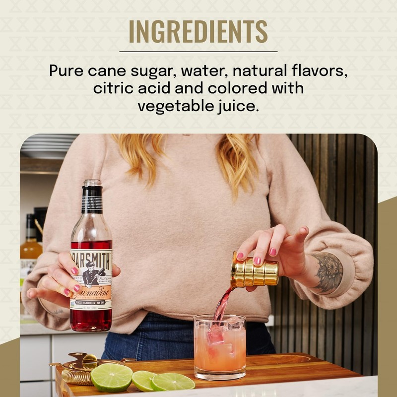 Barsmith Bar Essentials Grenadine Syrup - Sweet Cherry and Pomegranate
