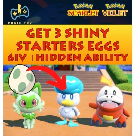 Pokémon ALL 3 STARTERS SHINY EGGS 6IV with Hidden Ability! | SPRIGATITO, FUECOCO, QUAXLY