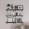 WOPITUES Floating Shelves Set of 6, Wood Rustic Farmhouse Shelves