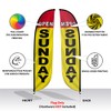 LookOurWay Feather Flag - 12ft Tall Advertising Flag Banner for