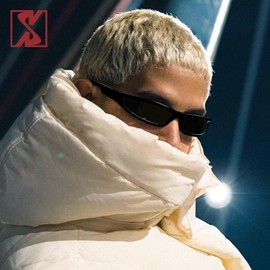 SHEEN KELLY Wrap Around Sunglasses for Men Women Vintage Gangster Style Sunglasses Futuristic Glasses, 1