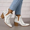 SelRoys Cowboy Boots for Women Cowgirl Ankle Western Embroidered Stitched