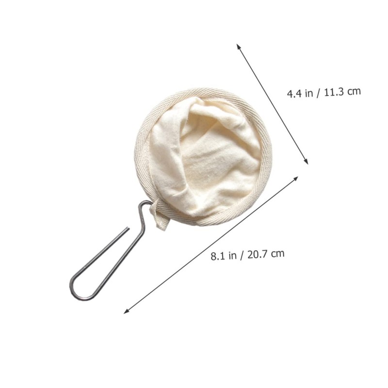 Zerodeko 2pcs Flannel Coffee Filter Strainer Bag Stainless Steel Frame