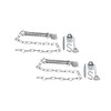 QCAA Spring and Storm Door Chain, 28", Zinc, 2 Pack,