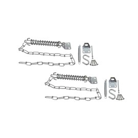 QCAA Spring and Storm Door Chain, 28", Zinc, 2 Pack, Made in Taiwan