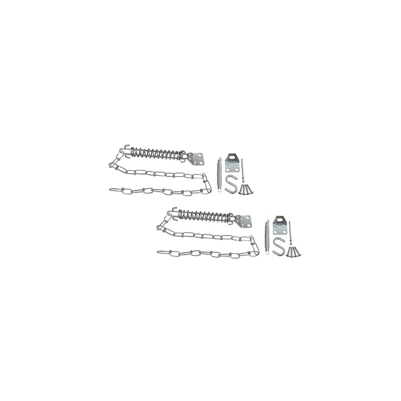 QCAA Spring and Storm Door Chain, 28", Zinc, 2 Pack,
