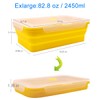 FUSMYE Extra Large Collapsible Silicone Food Storage Containers With Lids,