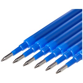 Frixion 0.7 mm Tip Pilot Refill for Rollerball Pen - Blue, 6 Count (Pack of 1)