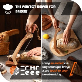 Erehere 8-inch Serrated Bread Knife, Professional Bread Slicer for Sourdough Baguettes, Rustproof Stainless Steel, Comfort Grip Handle, Ultra-Sharp Precision Blade