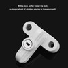 Tissting Window Lock Swivel Latch with 2 Keys, White Aluminium