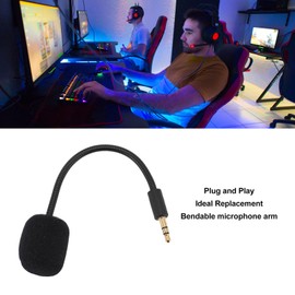 Mic Replacement for Razer Barracuda X Gaming Headset, 3.5mm Detachable Game Microphone Boom, Bendable Microphone with Noise Cancelling Foam Cover