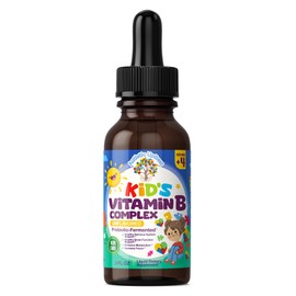 Autistic UpBeat: Kid's Vitamin B Complex | Kid-Friendly Drops | Unlfavored | B1, B2, B3, B6, B7, B9 & Methyl B12 | Brain Function, Focus, Metabolism | Kids B Complex Liquid Drops Supplement