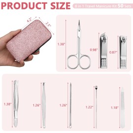 Geosar 50 Set Travel Manicure Kit Nail Clippers Pedicure Professional Nail Care Tool...