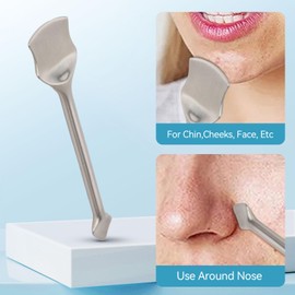 Blackhead Cleaning Tool, Double Head Lightweight Stainless Steel Pore Scraper for Women Men Blackheads and Acne Removal