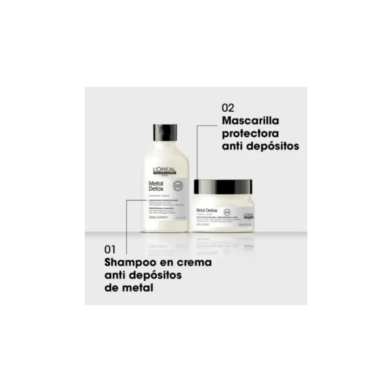 Loreal Metal Detox Shampoo 300ml + Masc 250ml + Crema
