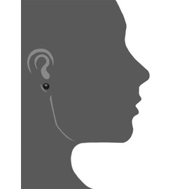 14kt Yellow Gold 8mm Black Onyx Stud Earrings