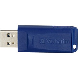 Verbatim 16GB USB 2.0 Flash Drive - Cap-Less & Universally Compatible - 5 Pack - Blue - 99810