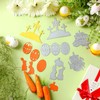 Jinei 5 Pcs Metal Easter Bunny Die Cuts for Card