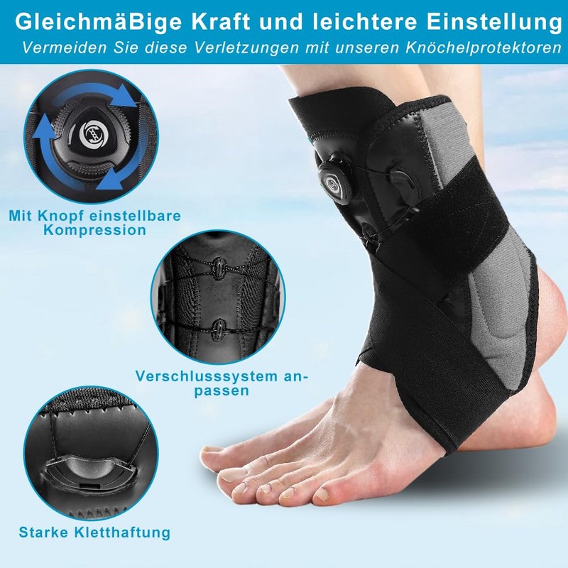 agctrler Ankle Brace for Right Left Adjustable Ankle Support with