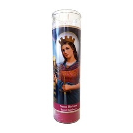 Staci19 Saint Barbara (Samta Barbara) Red Devotional Candle