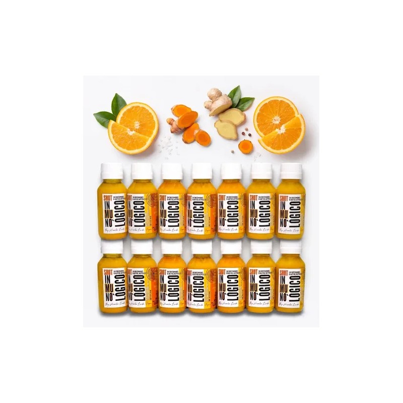 Shots Inmunológicos Cold Pressed Jengibre, Cúrcuma (14 Pack)