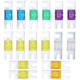 ECSiNG Pack of 16 Mini ANL Fuse Electronic Fuse 20A 30A 40A 60A 80A 100A 120A 150A DC 32V for Marine Energy System Electric Hybrid Vehicle Car Radio DC Motor