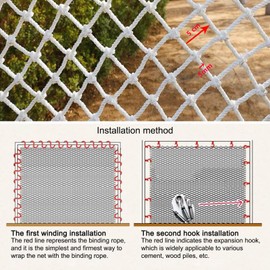 Protective Netting for Kids Pets, Children Net Wall Net Cargo Nylon Rope Net Playground Swingset Large Indoor Giant Mesh Nets Outdoor Garden Netting(Size:1X4M(3X13FT))